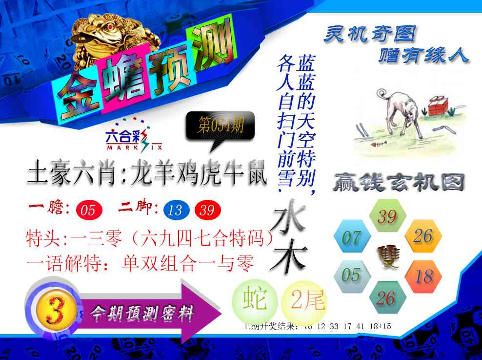 054期金蟾预测[图]