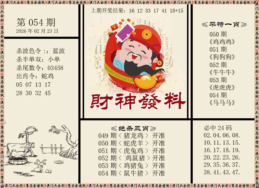 054期财神发料[图]