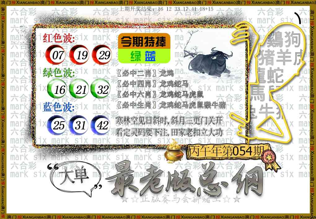 054期最老版总纲[图]