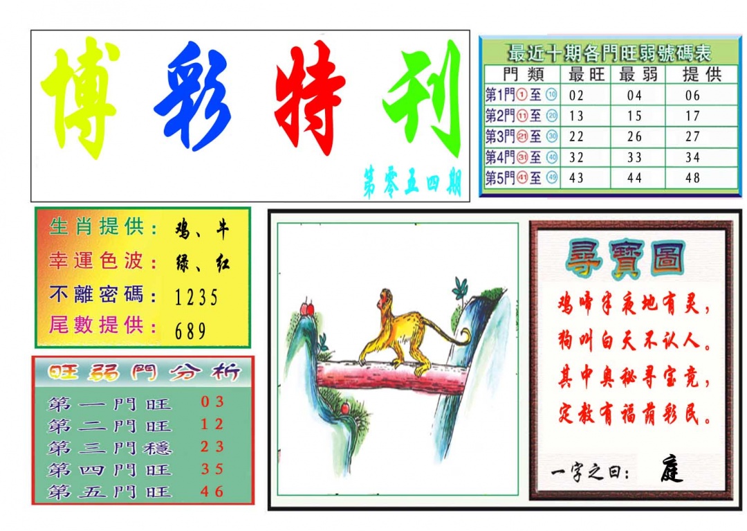 054期博彩特刊[图]