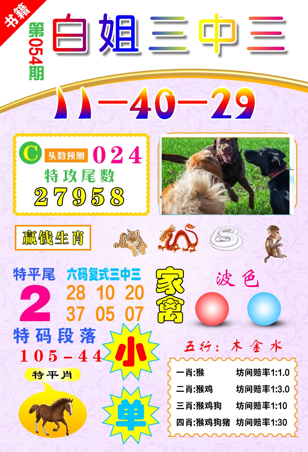 054期澳门白姐锦囊[图]