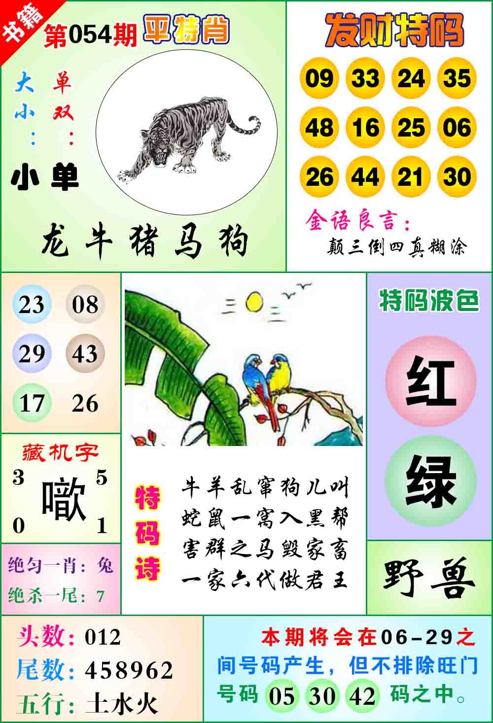 054期澳门天王宝典[图]