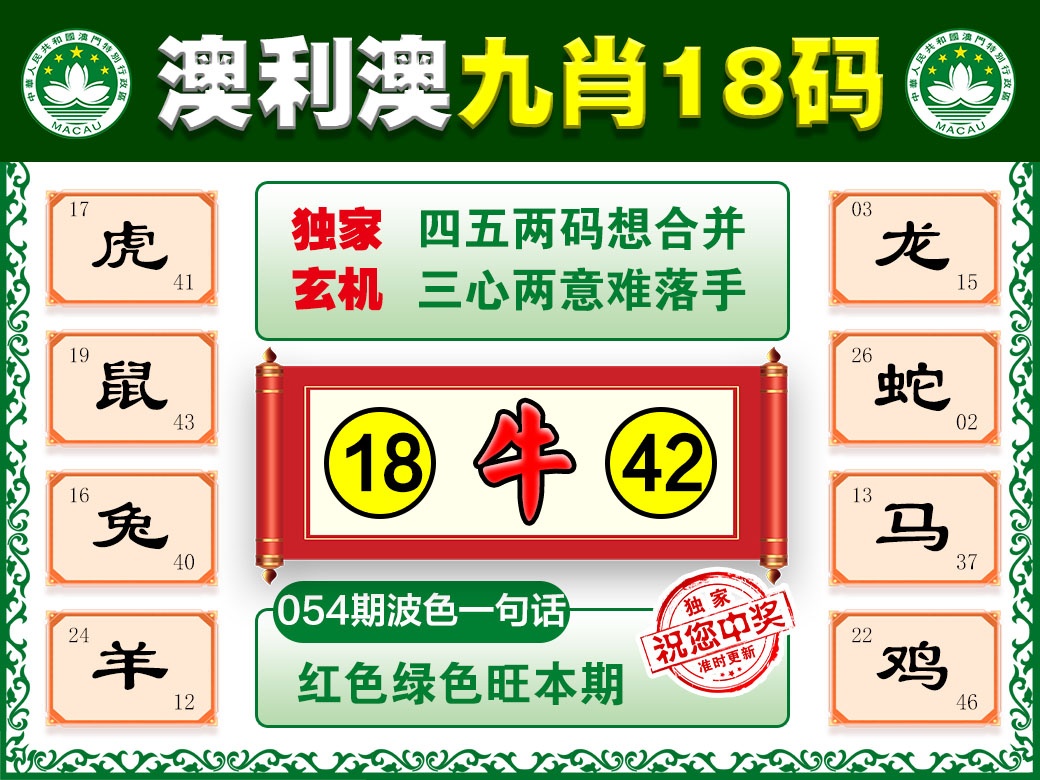 054期澳利澳九肖[图]