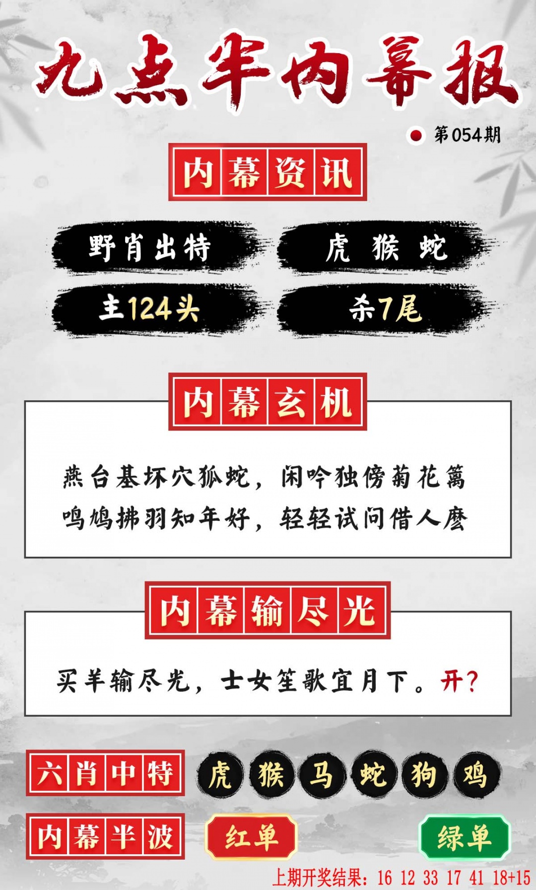 054期九点半内幕报[图]