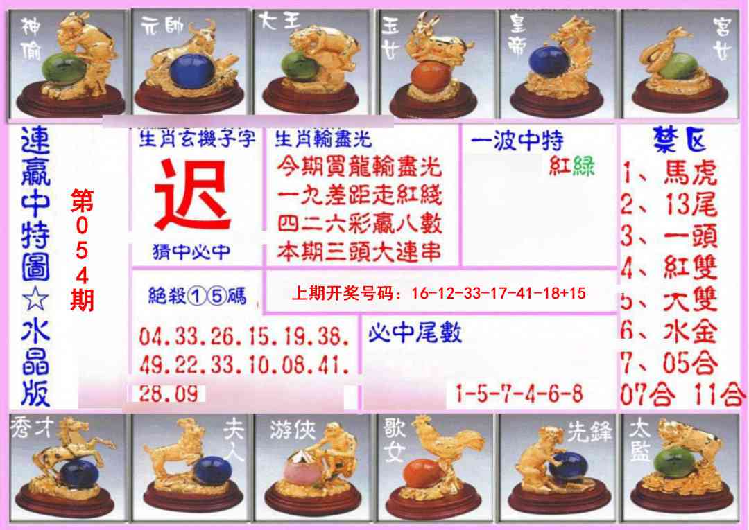 054期连赢中特图（水晶版）[图]