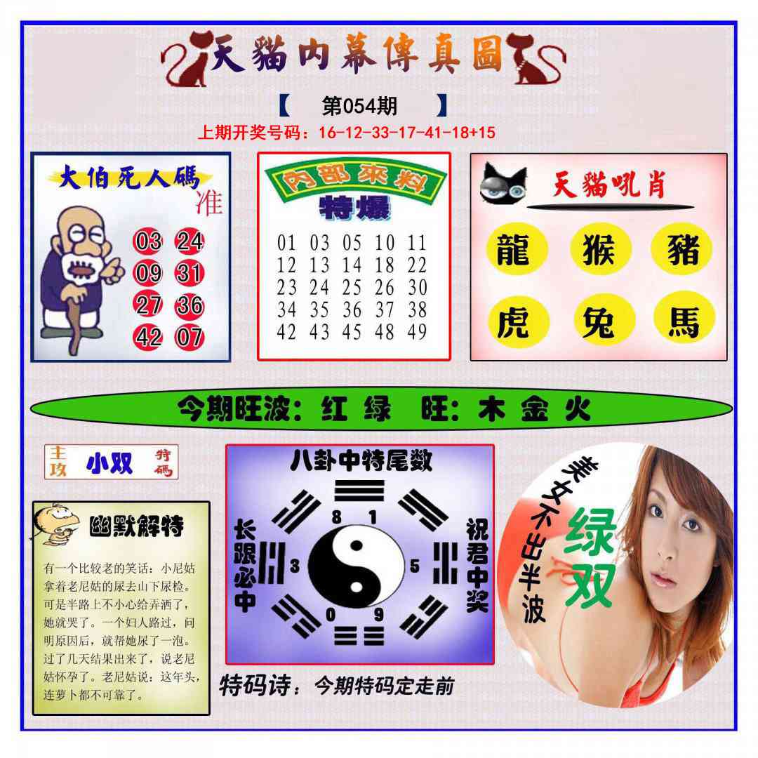 054期内幕传真图[图]