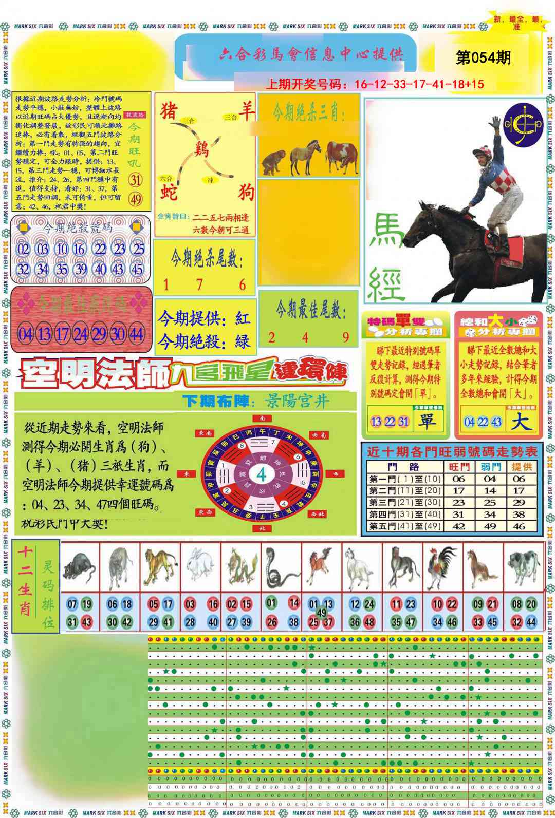 054期九龍马经A(推荐)[图]