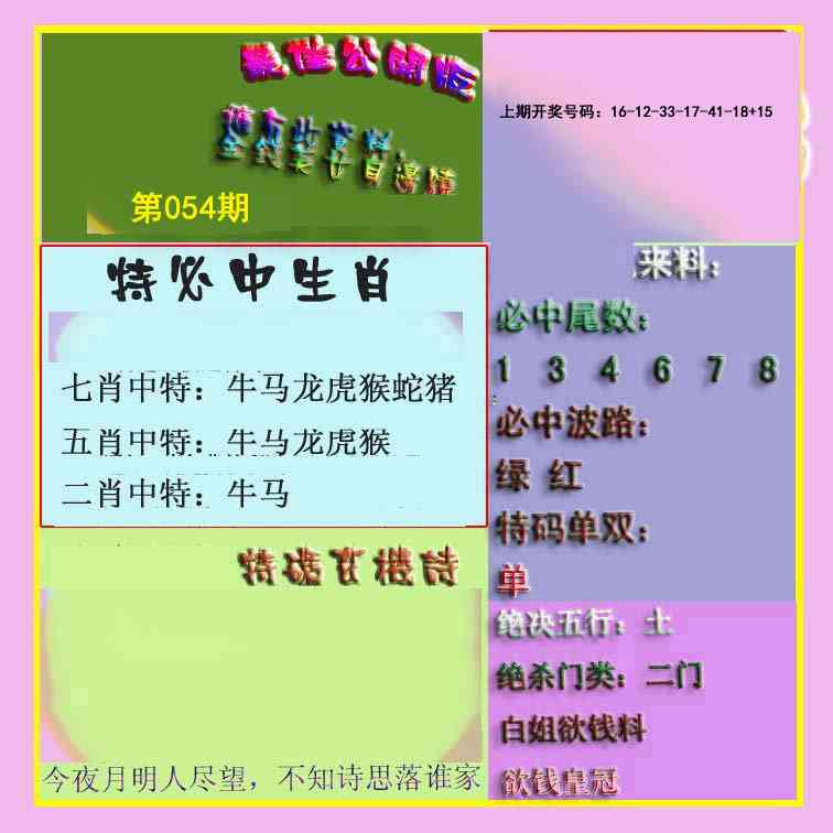 054期波肖门尾最佳公开版[图]