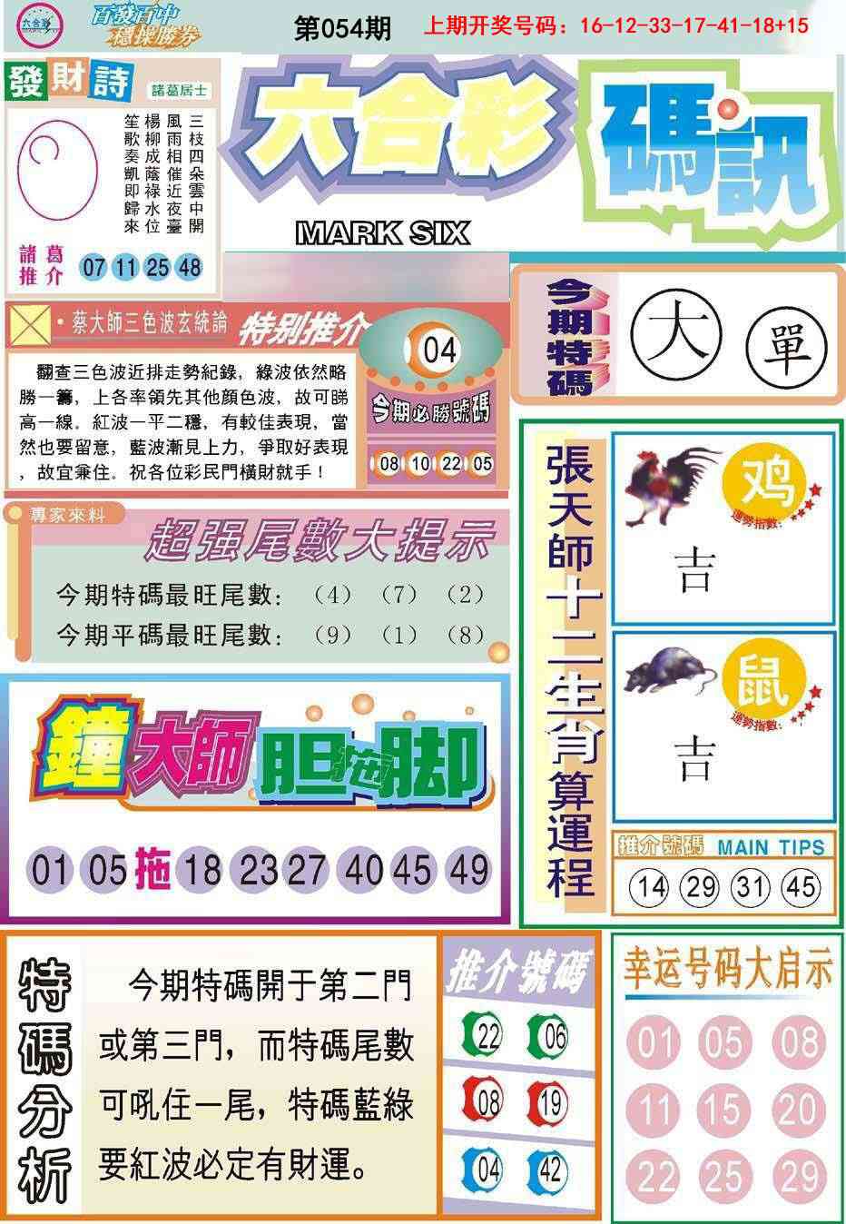 054期六合码讯[图]