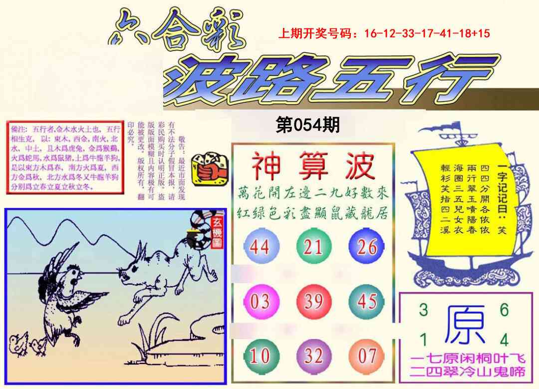 054期波路五行[图]