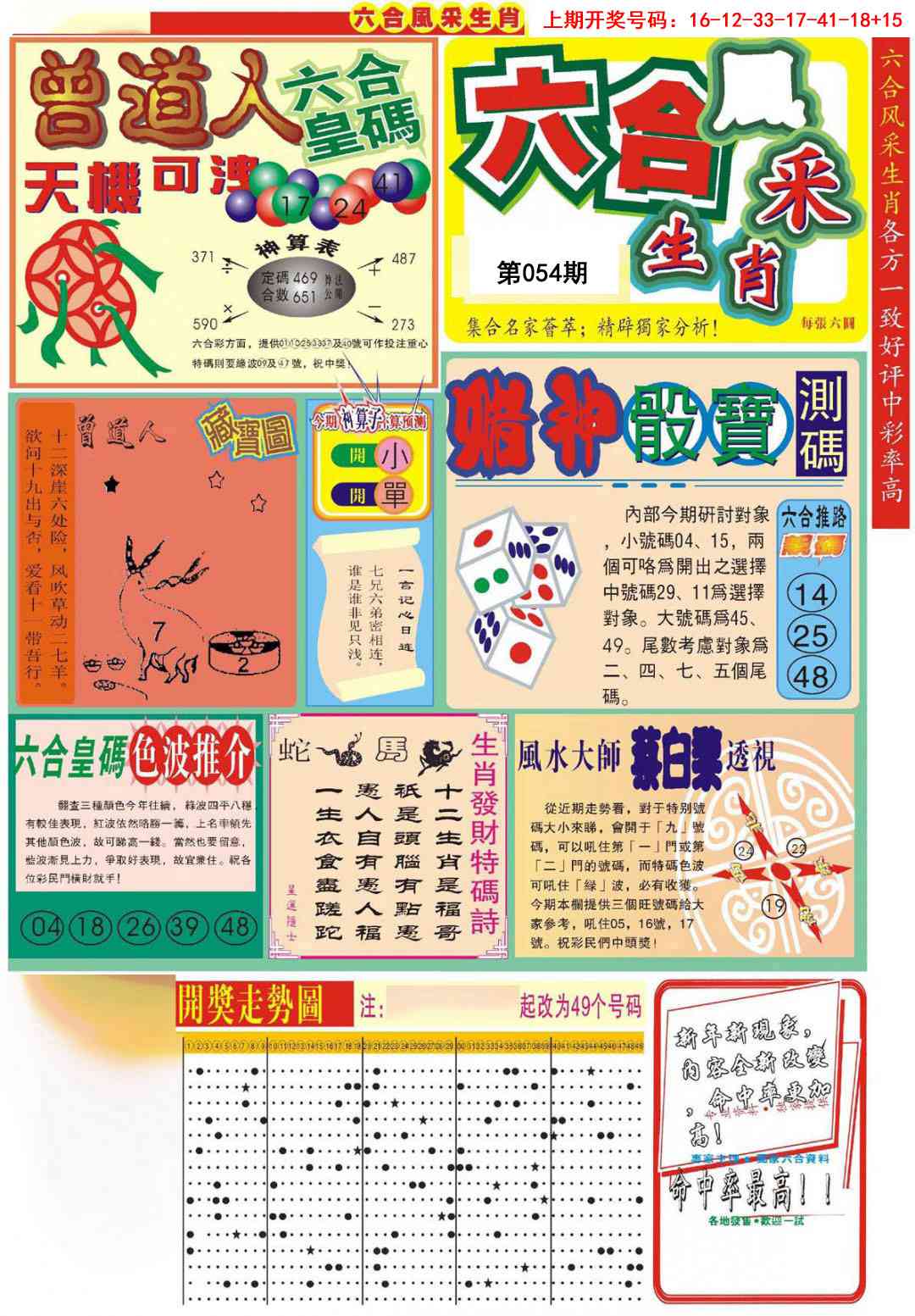 054期六合风采A[图]