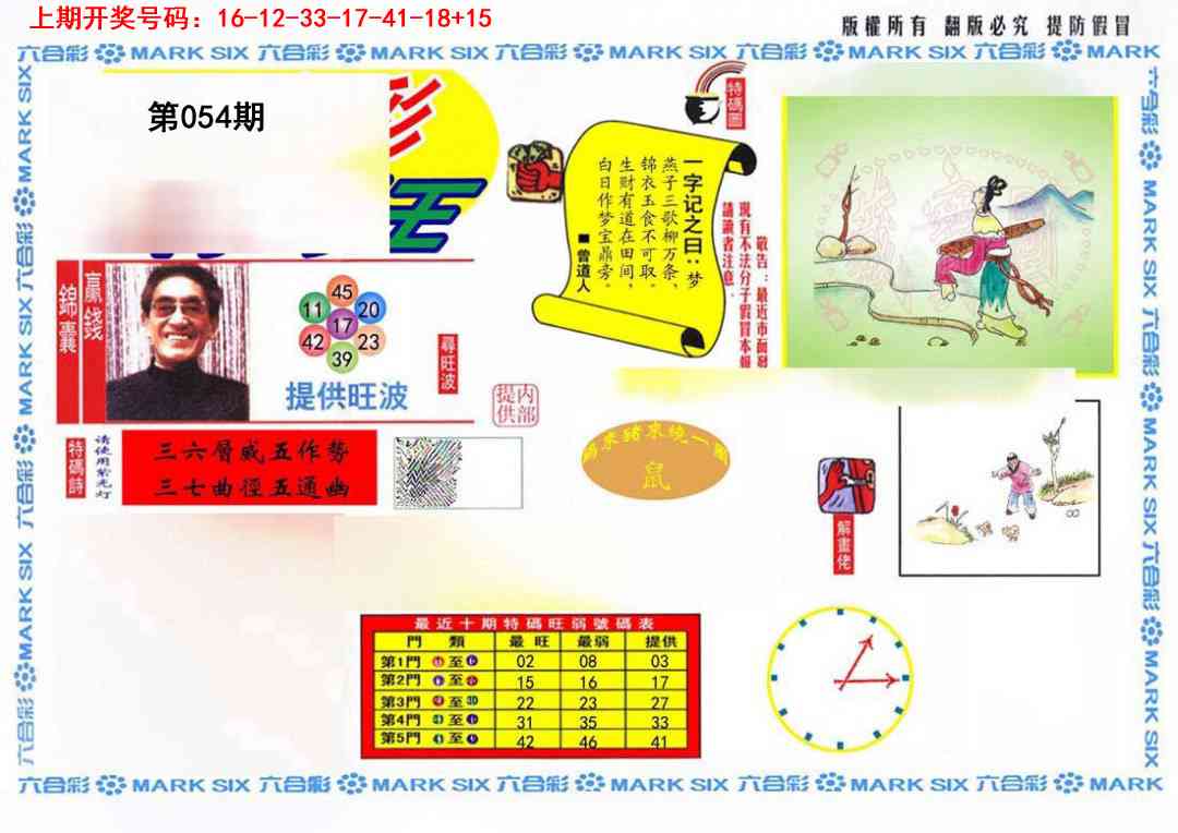 054期特码王(信封)[图]