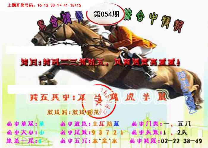 054期马会传真-综合报[图]