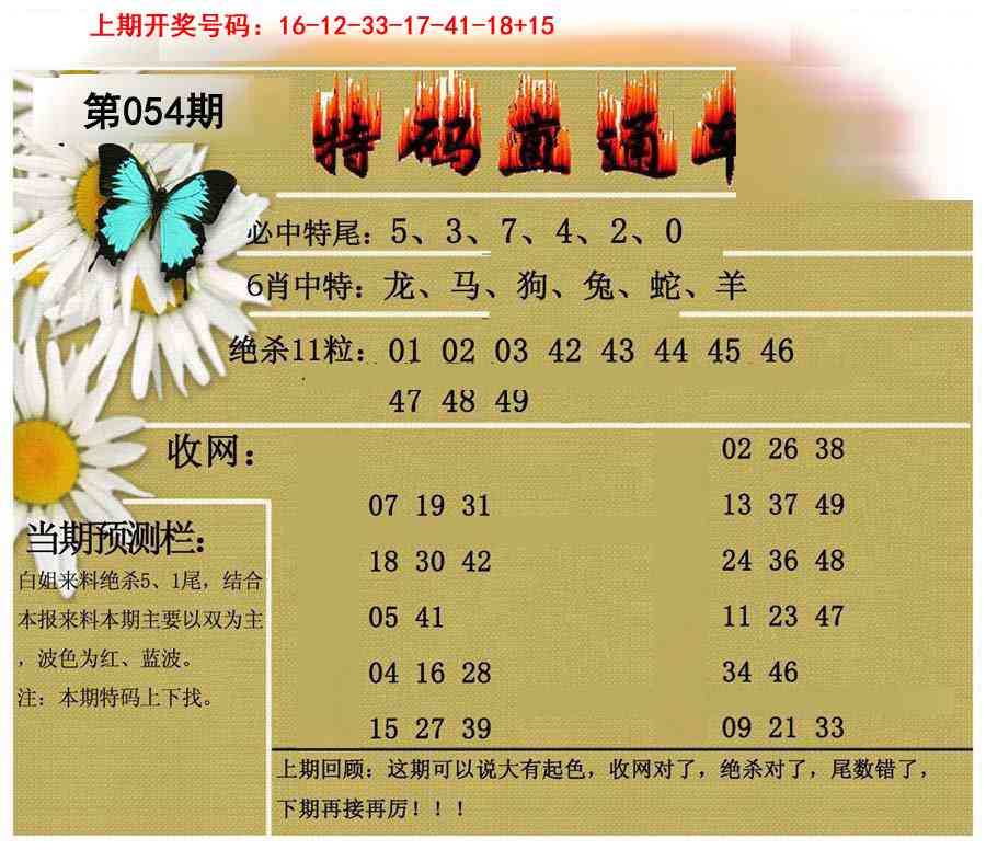 054期特码直通车[图]