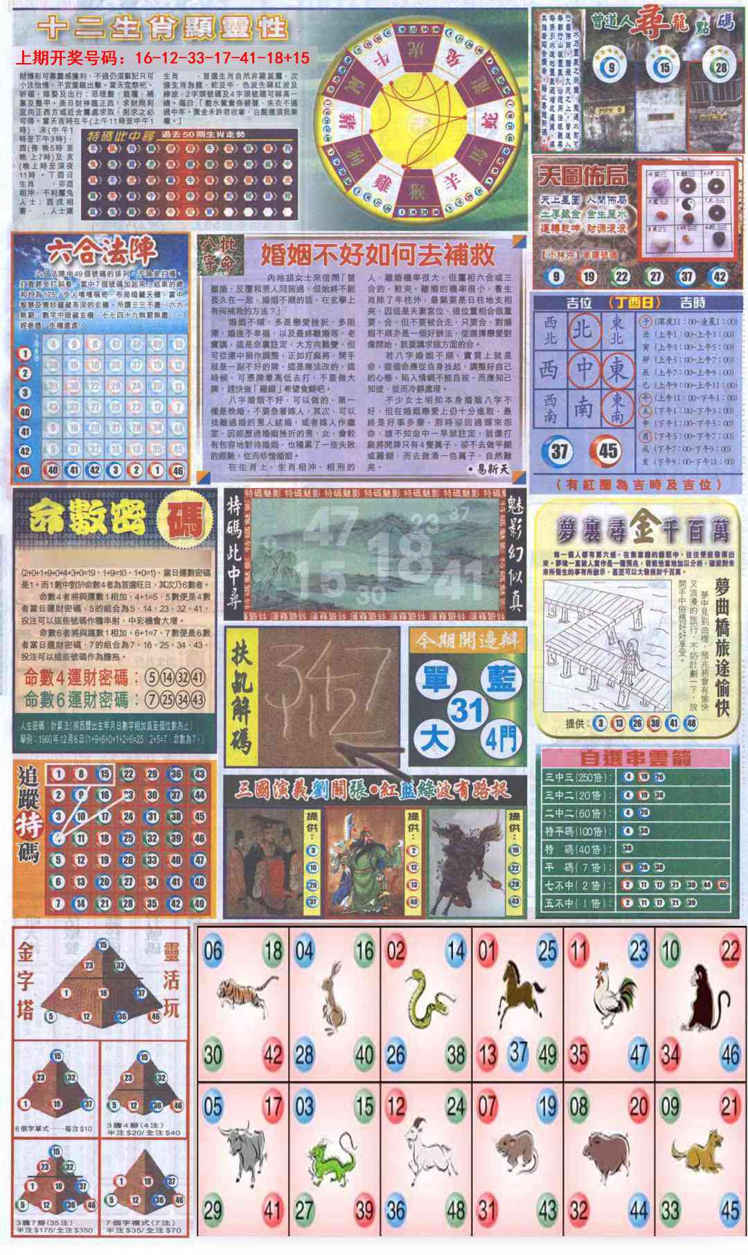 054期新报跑狗-2(背面)[图]