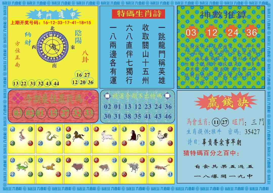 054期黄大仙灵码B[图]